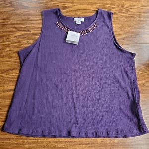 NWT- Sag Harbor Stretch Gypsy Jetsetter Blouse 2X